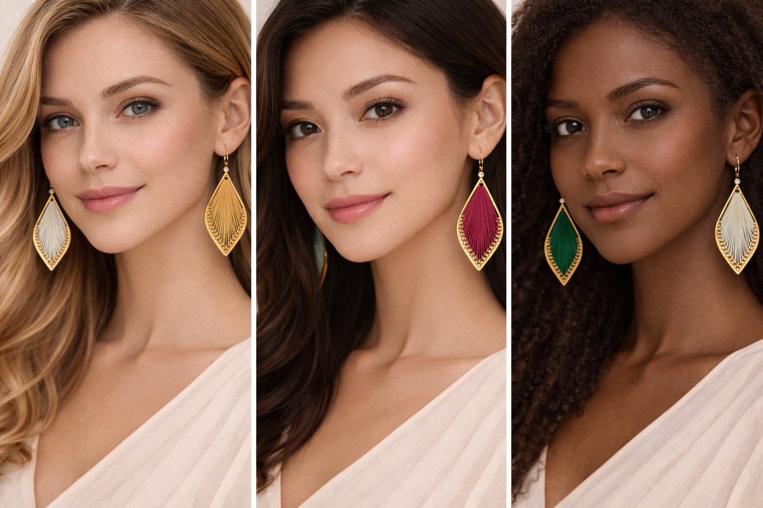 Boucles d'oreille tissées